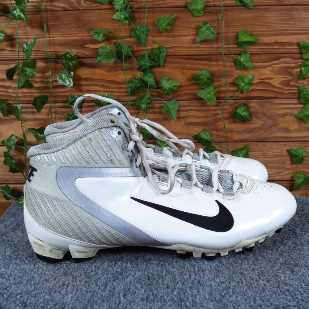 Nike Alpha Speed TD Men Football Cleat Size 12 Athletic White Silver Synthetic - Picture 3 of 6
